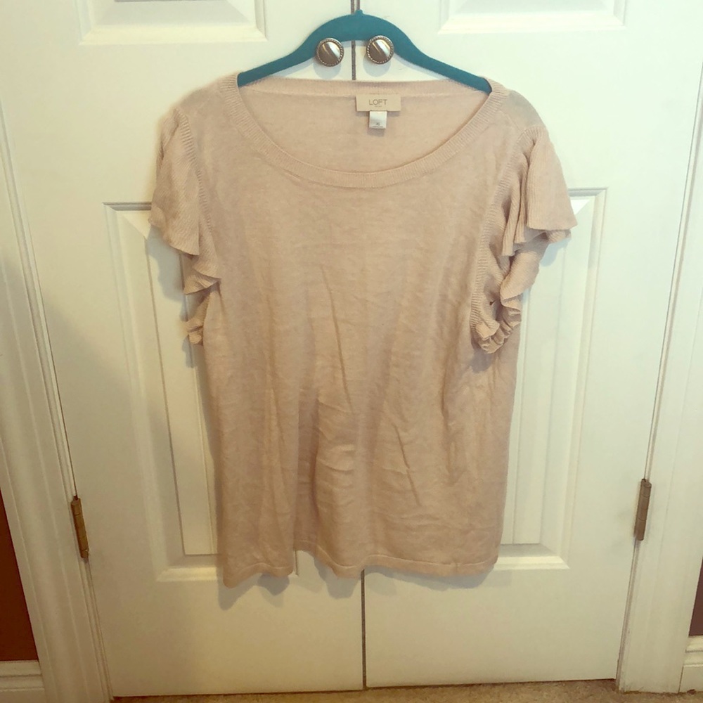 Loft blush pink blouse